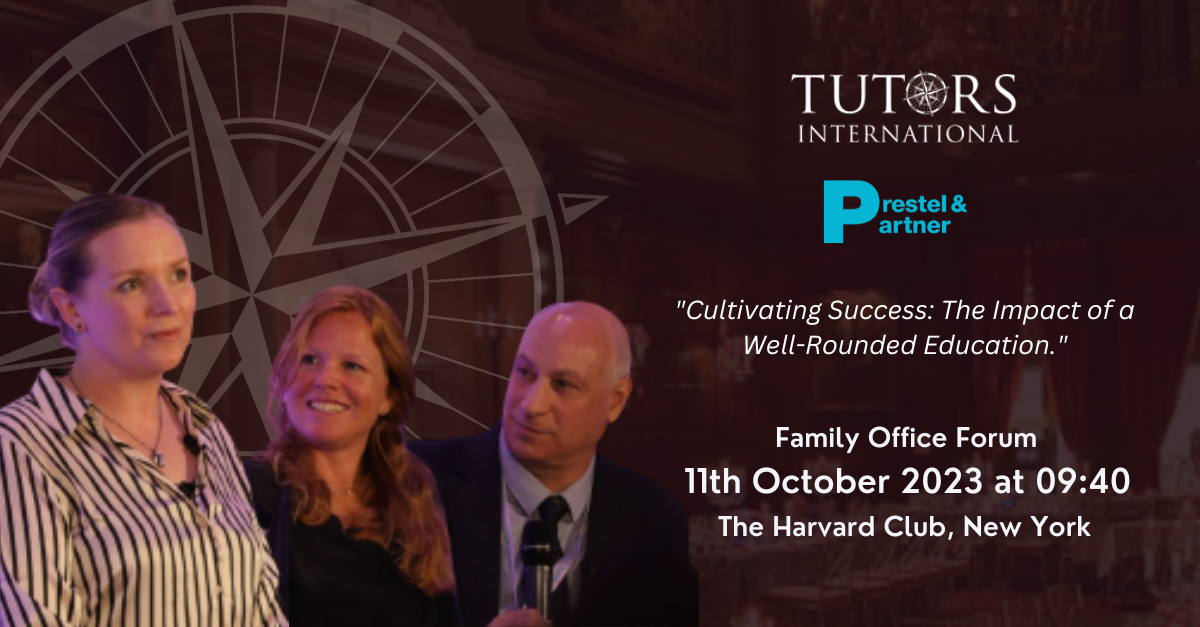 Tutors International to Speak at the Prestel and Partner Family Office Forum, New York, 2023